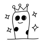 Sticker of cute spotted garden eel Sticker of cute spotted garden eel