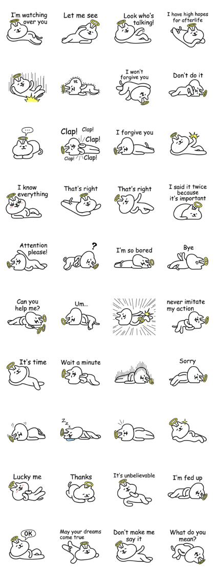 Cat lying down 6 angel version Cat lying down 6 angel version