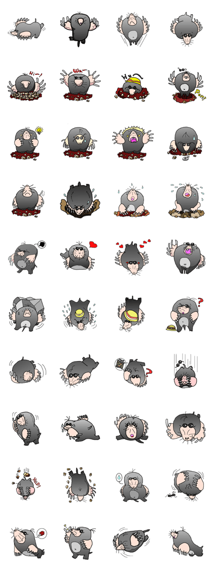 Underground animal is busy