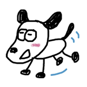 The dog drawn by a rough line The dog drawn by a rough line