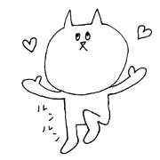 Cute cat loose stamp Cute cat loose stamp