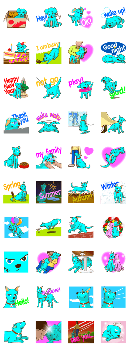 "LIFE" of a blue dog "LIFE" of a blue dog