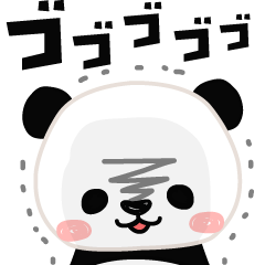 Facial sticker of a panda