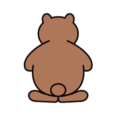 後ろ向きなくまさん うしくまさん Line スタンプ Line Store 後ろ向きなくまさん うしくまさん Line スタンプ Line Store