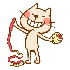 Sticker of the cat named Mutchan