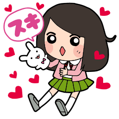 かわいい女の子のスタンプです Line スタンプ Line Store