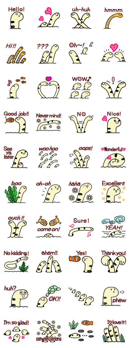 "kawaii" spotted garden eel