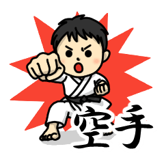 KARATE boy sticker