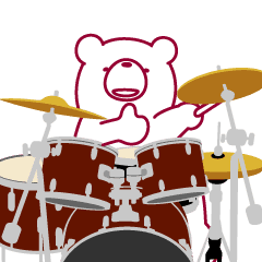 動くクマ クマなのにドラムをたたく Line スタンプ Line Store 動くクマ クマなのにドラムをたたく Line スタンプ Line Store