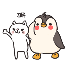 Cat and Penguin are learning English.