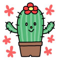 cute cactus sticker