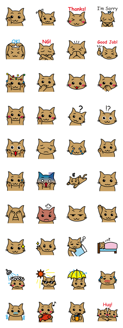 Cat(joy, anger, pathos, and humor)