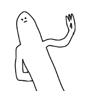 White elongated man