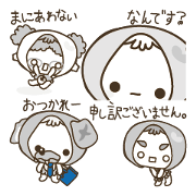 APPLE & LITTLE RED RIDING HOOD ( white )