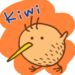 Round Kiwi Bird