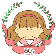 A fancy illustration sticker in 80's