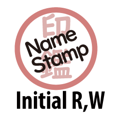Name Stamp with Kanji for initial R,W
