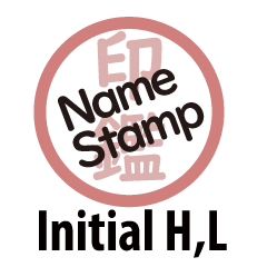 Name Stamp with Kanji for initial H,L