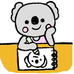 Koala sticker (Eraser stamp)