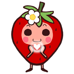 Honorific strawberry sticker