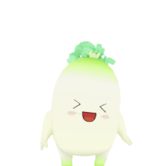 Cute White Radish
