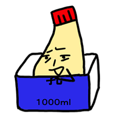 Sticker of mayonnaise