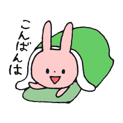 Cute sticker of rabbit