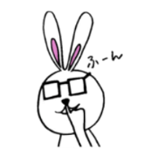 Rabbit Taro with glasses