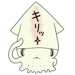 The squid design sticker