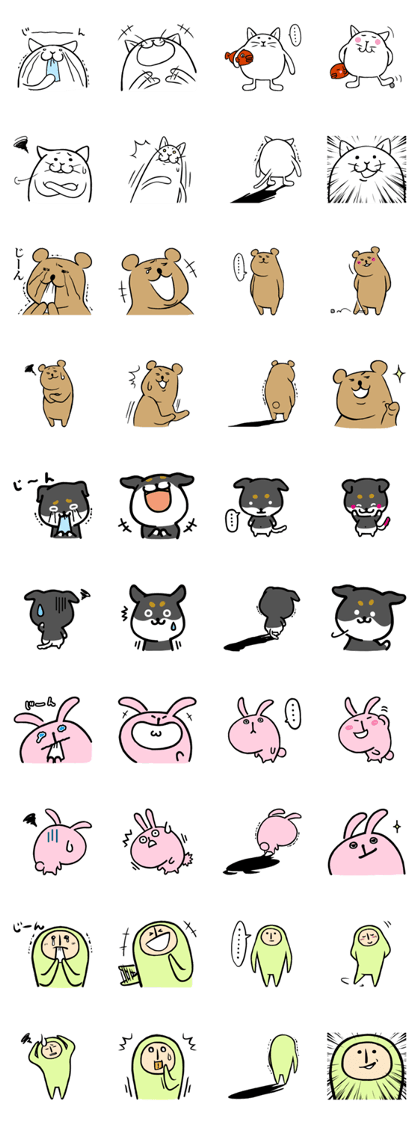 5 characters packed Stickers series 3