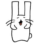 An easygoing rabbit stickers