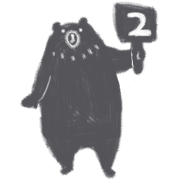 black lazy bear ver.2