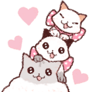 Three Little cute cat!