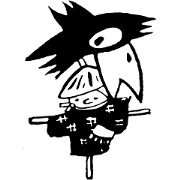 Good friend crow and scarecrow