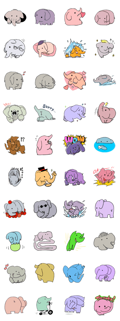 Various elephants
