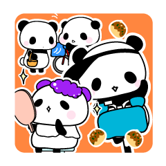 Kansai panda family