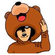 man in and bear
