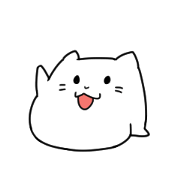 Mochimochi white cat
