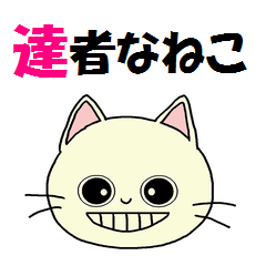 Sticker of an expressive cat