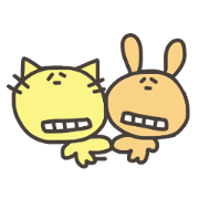 Daily life of lovely cat & rabbit