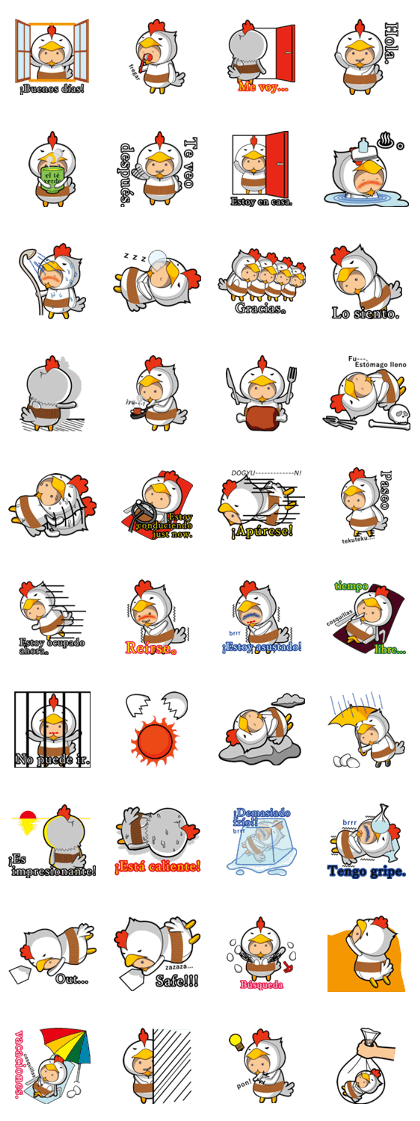 Hot guy(chiken costume)spanish version