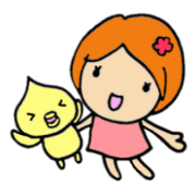 Girl and chick