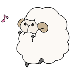Fluffy sheep Sticker