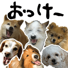 Sticker of various dogs