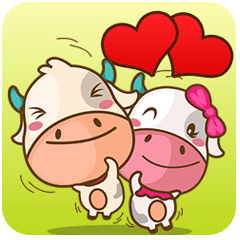 Moobee & Mira the cow in love
