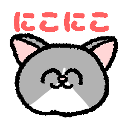 Cheerful cat hachiware