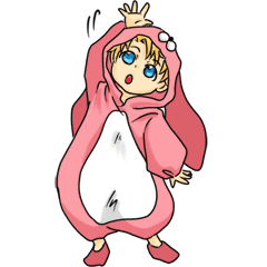 うさぎの着ぐるみを着た男の子 Line スタンプ Line Store うさぎの着ぐるみを着た男の子 Line スタンプ Line Store