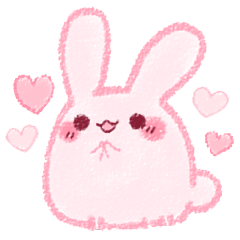 Sticker of love rabbit