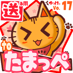 Cute cat's name sticker2 MY090320N24