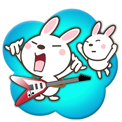 Two Rabbit's stickers (eng)